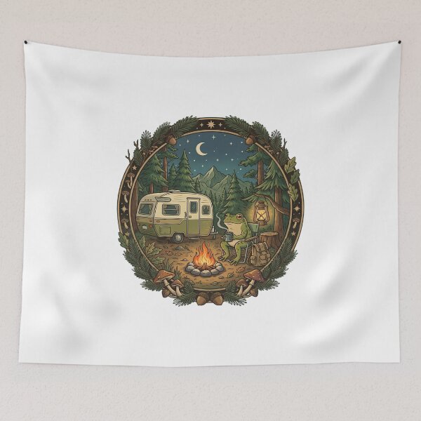 Item preview, Van Life Frog Camping Classic T-Shirt designed and sold by The Design Trendz.