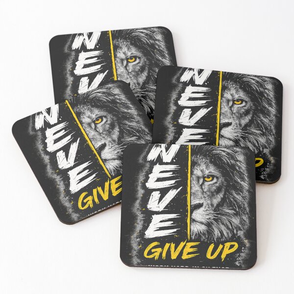 Item preview, Never Give Up Lion Motivation Design designed and sold by NBT-NOVA.