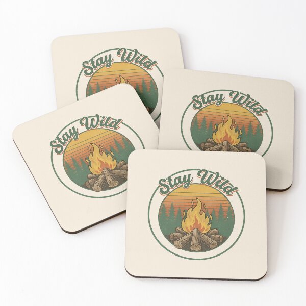 Item preview, STAY WILD - Vintage Campfire Forest Retro Adventure designed and sold by Zazz Lee.