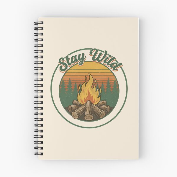 Item preview, STAY WILD - Vintage Campfire Forest Retro Adventure designed and sold by Zazz Lee.