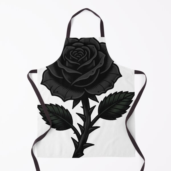 Item preview, Blooming Black Rose Tattoo Flash designed and sold by IllumeInk.