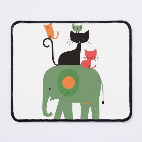 Item preview, Elephant & Cats Art Print | Boho Nursery Wall designed and sold by crystalar95.