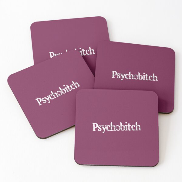 Item preview, Psychobitch - Tilted Smashed Distressed Effect - White designed and sold by unrealindeed.