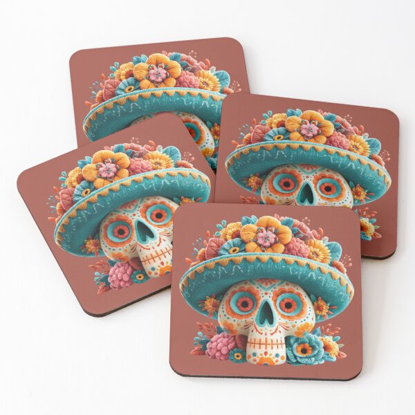 Item preview,  Dia de Muertos Sugar Skull Sombrero | Mexican Folk Art designed and sold by MythicMood.
