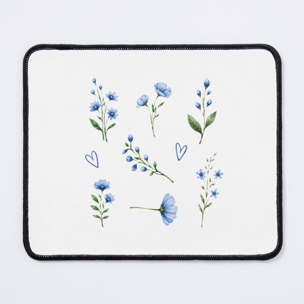 Item preview, Kawaii Blue Flowers Set designed and sold by madebyjulia7.