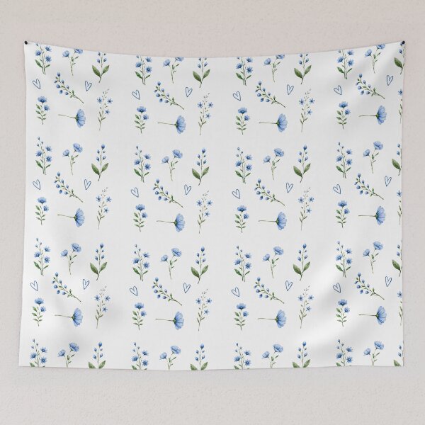 Item preview, Kawaii Blue Flowers Set  designed and sold by madebyjulia7.