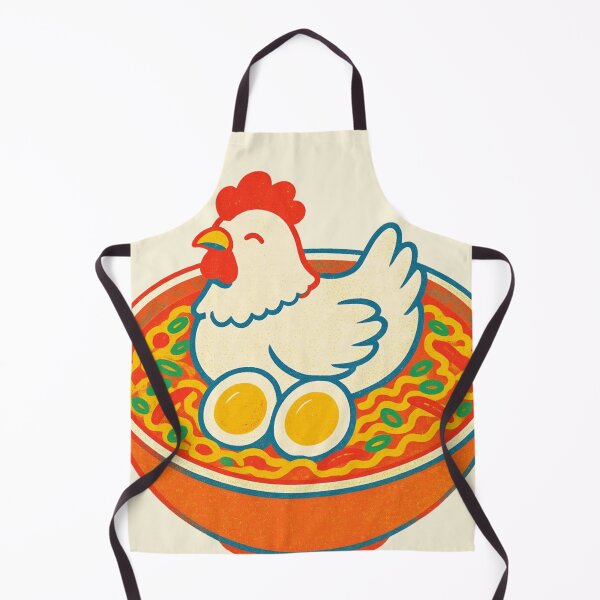 Item preview, Cute Chicken Ramen | Kawaii Noodle Bowl with Egg | Funny Food Illustration designed and sold by Eathusiast.