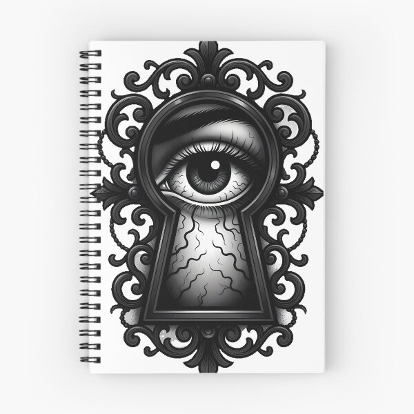 Item preview, Gothic Keyhole Eye Tattoo Flash designed and sold by IllumeInk.