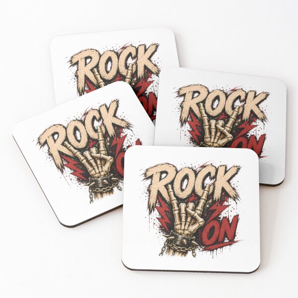 Item preview, Rock On | Vintage Skeleton Hand Rock Music T-Shirt designed and sold by CalmMandala.