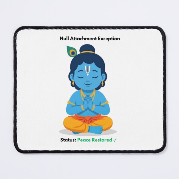 Artikelvorschau, Null Attachment Exception | Entwicklerhumor-Sticker | Inspiriert von Krishna entworfen und verkauft von BhaktiByte.