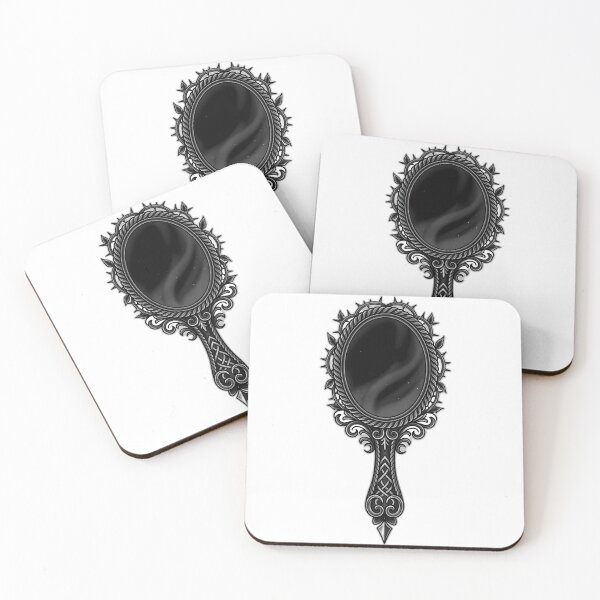Item preview, Gothic Hand Mirror Tattoo Flash designed and sold by IllumeInk.