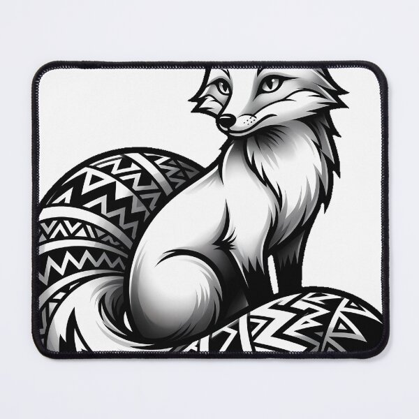 Item preview, Fox with Tribal Tail Tattoo Flash designed and sold by IllumeInk.