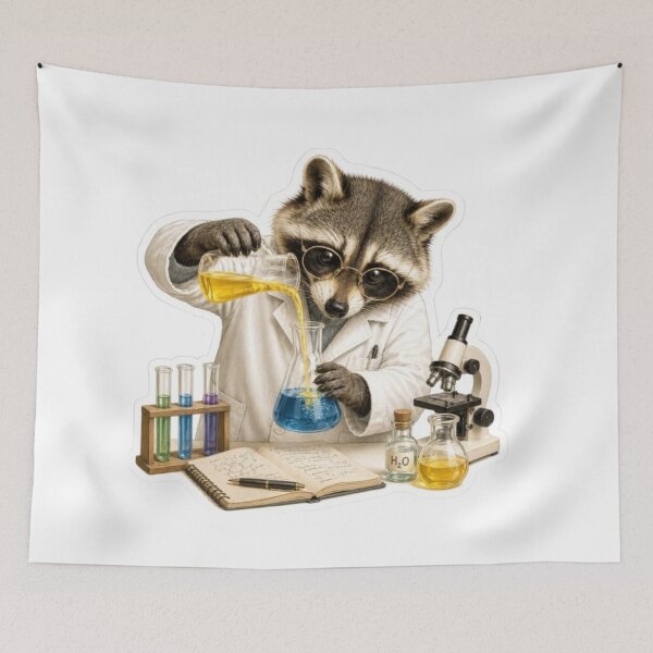 Item preview, Curious Raccoon Science Lab designed and sold by Snurly.
