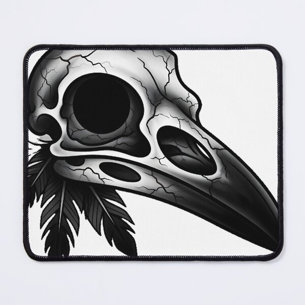 Item preview, Raven Skull Tattoo Flash designed and sold by IllumeInk.