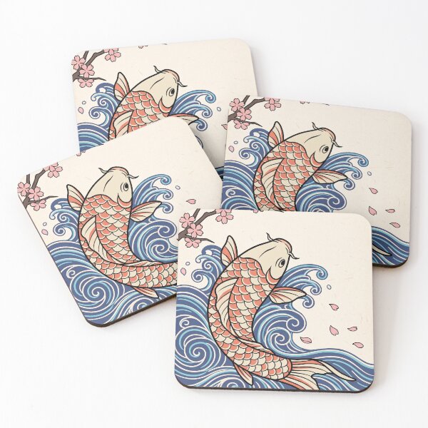 Item preview, Japanese Koi Fish Cherry Blossom Art designed and sold by EliasMan.