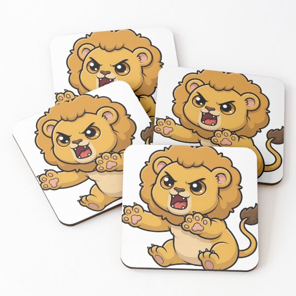 Item preview, Roaring Lion Cub Emoji Icon designed and sold by pumsquare.
