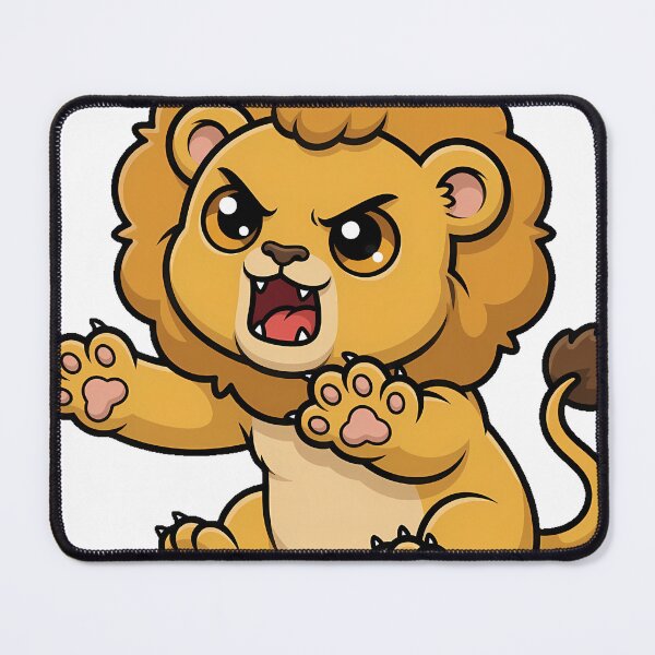 Item preview, Roaring Lion Cub Emoji Icon designed and sold by pumsquare.