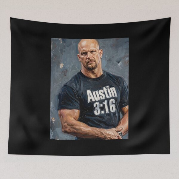 Item preview, Pintura al óleo de Stone Cold Steve Austin designed and sold by maretsad.
