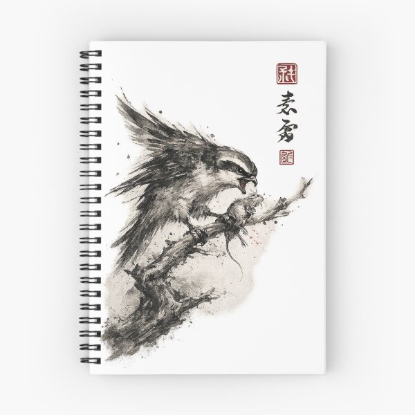 Artikelvorschau, Japanischer Würger (Sumi-e) | Traditionelle Tuschemalerei | Minimalistisches Zen-Naturdesign entworfen und verkauft von CosmoMerchStore.