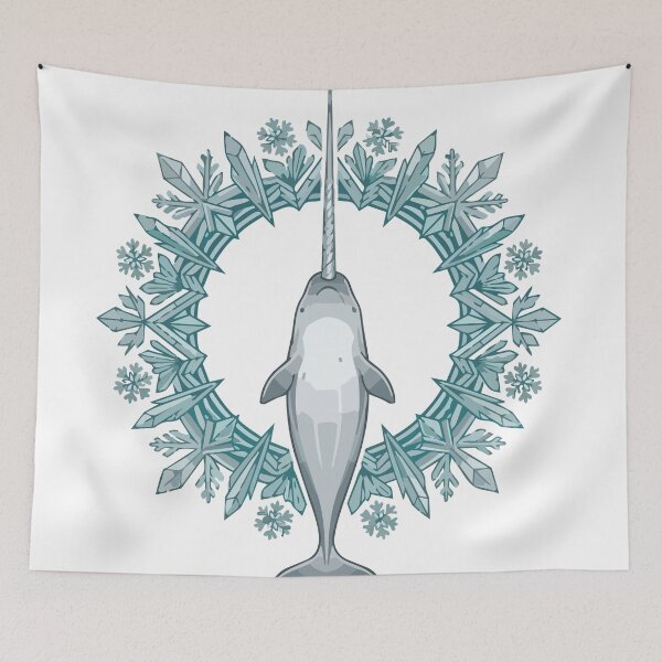 Item preview, Geometric Narwhal Ice Hole Arctic Minimalist Art designed and sold by Arc2020.