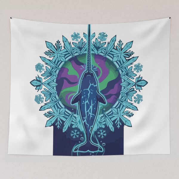 Item preview, Glowing Narwhal Deep Ocean Frost Circle designed and sold by Arc2020.