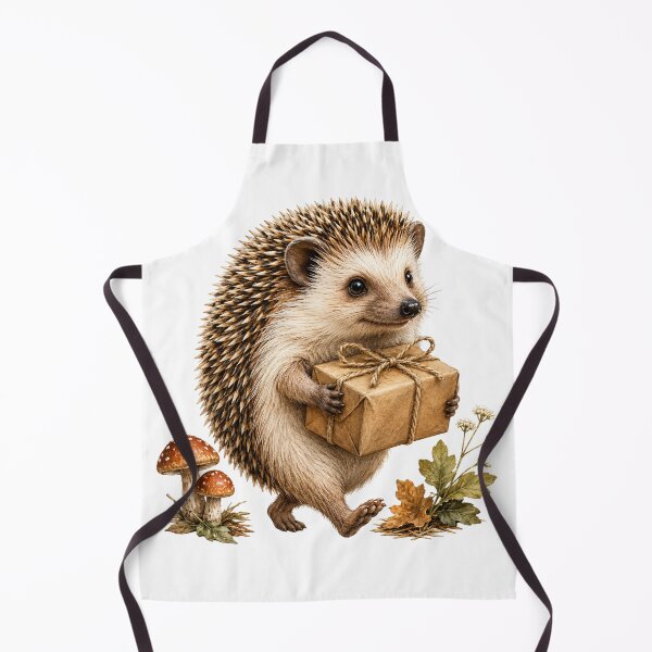 Item preview, Forest Parcel Hedgehog Woodland Delivery Art designed and sold by Mosslume Studio.