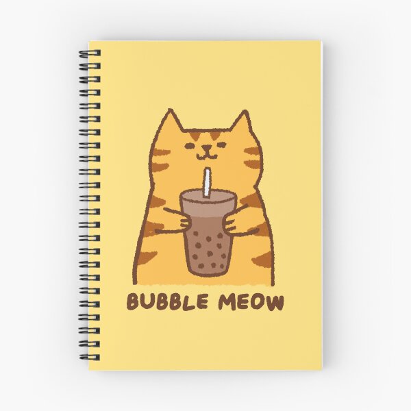 Item preview, Bubble Tea Cat Kawaii Orange Tabby Illustration For Boba Addicts designed and sold by roarsomethings.