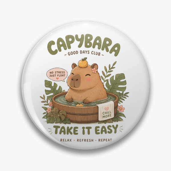 Item preview, Capybara cute kawaii spa relaxation designed and sold by Sixtinebzh.