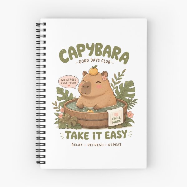 Item preview, Capybara cute kawaii spa relaxation designed and sold by Sixtinebzh.