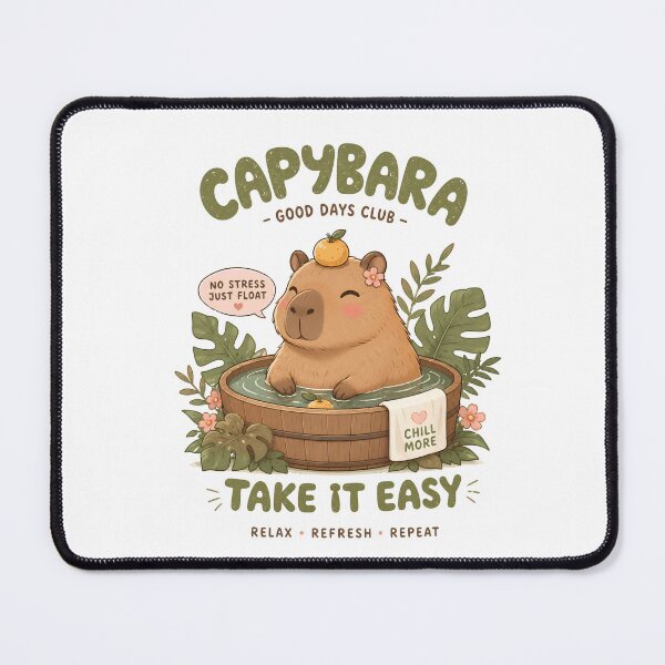 Item preview, Capybara cute kawaii spa relaxation designed and sold by Sixtinebzh.