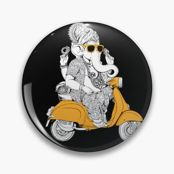 Item preview, Cool Vintage Orange Scooter Elephant Rider Pop Art designed and sold by PANNARUK THAILAND.
