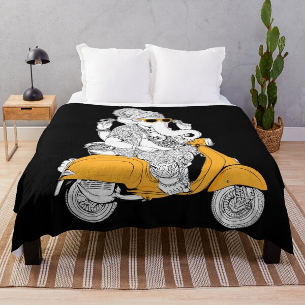 Item preview, Cool Vintage Orange Scooter Elephant Rider Pop Art designed and sold by PANNARUK THAILAND.