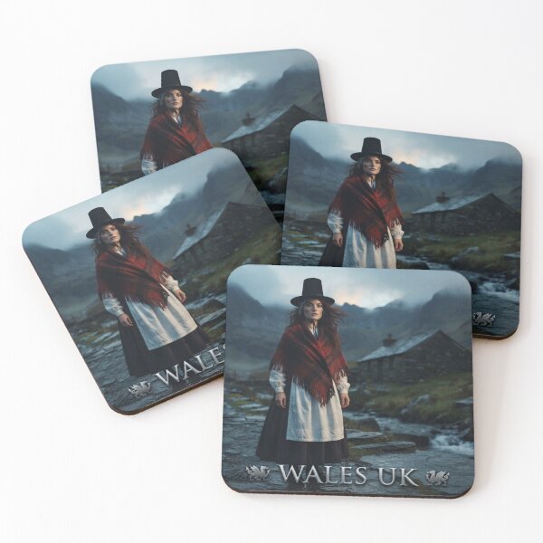 Item preview,  Traditional Welsh Costume: with the iconic high-crowned "chimney pot" ~ THE HERITAGE COLLECTION designed and sold by globetrottergfx.