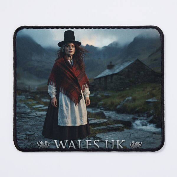 Item preview,  Traditional Welsh Costume: with the iconic high-crowned "chimney pot" ~ THE HERITAGE COLLECTION designed and sold by globetrottergfx.
