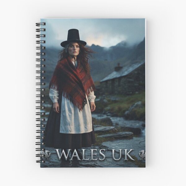 Item preview,  Traditional Welsh Costume: with the iconic high-crowned "chimney pot" ~ THE HERITAGE COLLECTION designed and sold by globetrottergfx.