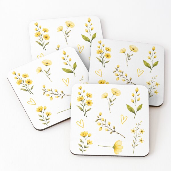 Item preview, Kawaii Yellow Flowers Set  designed and sold by madebyjulia7.