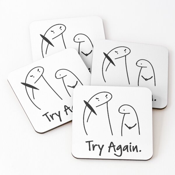 Item preview, Try Again Funny Motivational Meme designed and sold by christartcrafts.