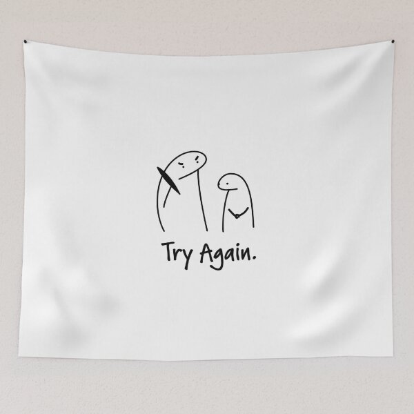 Item preview, Try Again Funny Motivational Meme designed and sold by christartcrafts.