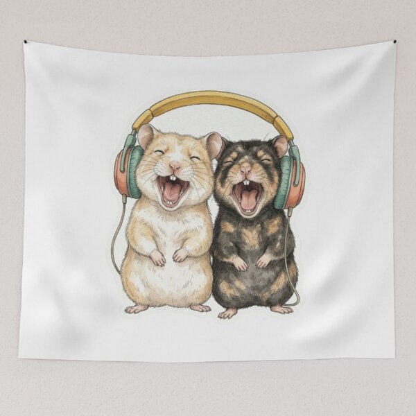 Item preview, Happy Hamster Music Duo designed and sold by Snurly.
