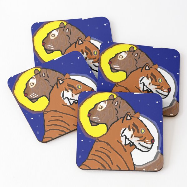 Item preview, Space Tiger Bear Couple designed and sold by MarchaNaKOi.
