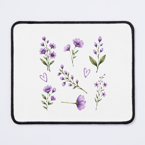 Item preview, Kawaii Purple Flowers Set designed and sold by madebyjulia7.