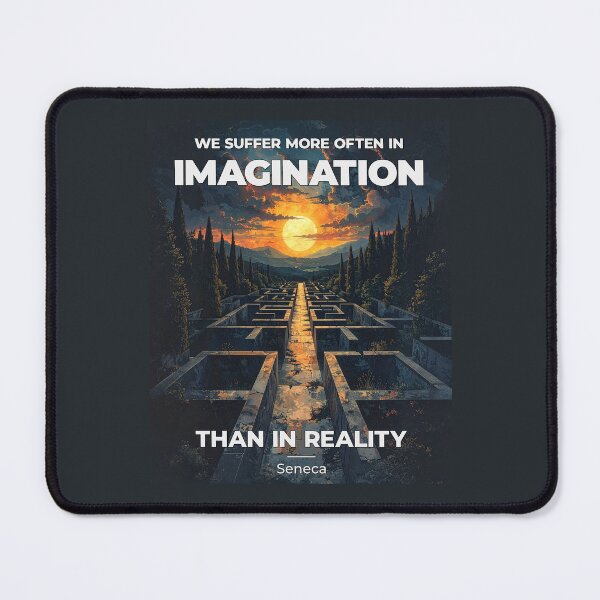 Item preview, We Suffer More Often in Imagination Than in Reality - Seneca - Stoic Quote - Graphical Edition designed and sold by Stoic Core.