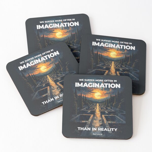 Item preview, We Suffer More Often in Imagination Than in Reality - Seneca - Stoic Quote - Graphical Edition designed and sold by Stoic Core.