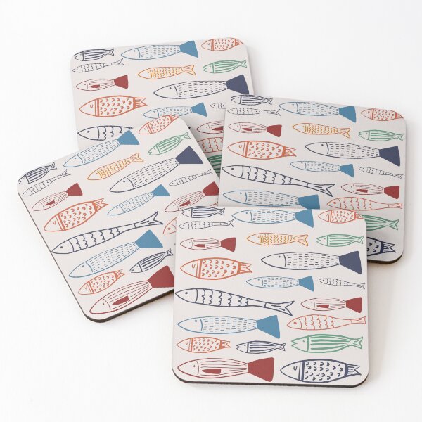Item preview, Fishy Colors Hand Drawn Doodle Illustration Fish Pattern designed and sold by LibertyHub.