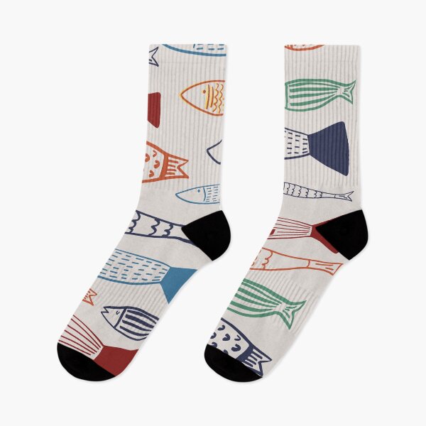 Item preview, Fishy Colors Hand Drawn Doodle Illustration Fish Pattern designed and sold by LibertyHub.