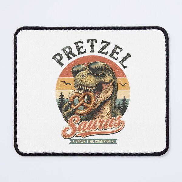 Item preview, Pretzel saurus funny T-Rex eating snack designed and sold by Sixtinebzh.