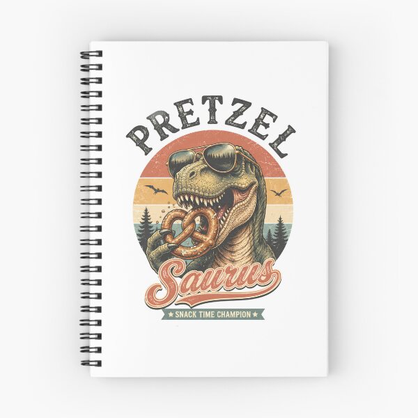 Item preview, Pretzel saurus funny T-Rex eating snack designed and sold by Sixtinebzh.