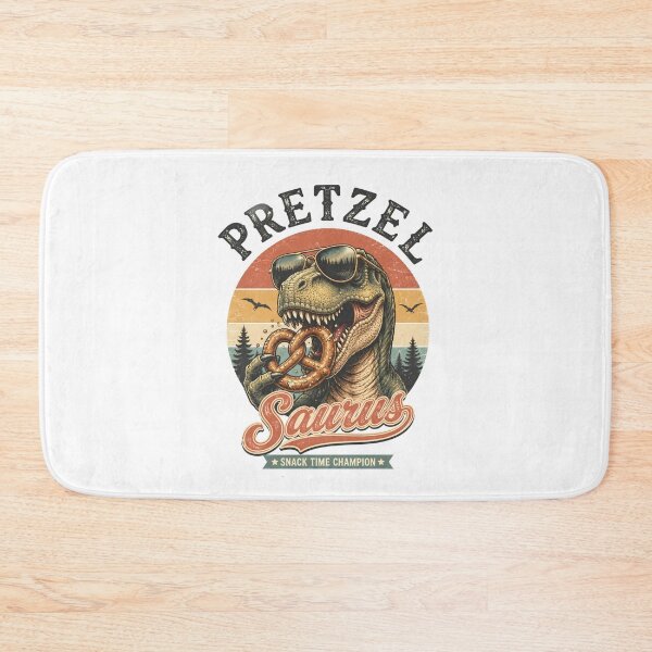 Item preview, Pretzel saurus funny T-Rex eating snack designed and sold by Sixtinebzh.