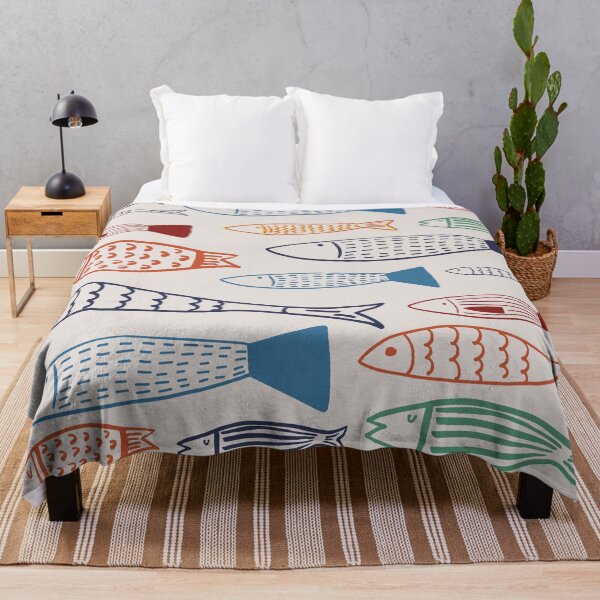 Item preview, Fishy Colors Hand Drawn Doodle Illustration Fish Pattern designed and sold by LibertyHub.