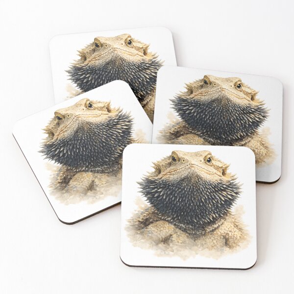 Item preview, Central Bearded Dragon Watercolour Portrait designed and sold by Jaruart.